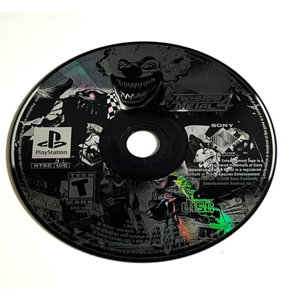 Sony Twisted Metal 4 Video‎ Game Sony PlayStation 1 PS1 Disc Only NTSC